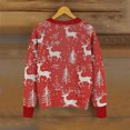 thumbnail image 4 of Moxiu Womens Christmas Cardigan Sweater Funny Cute Xmas Theme Print Button Open Front Long Sleeves Casual Knitted Outwear Red,XXL, 4 of 4