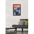 thumbnail image 2 of The Scream by Edvard Munch Wall Poster, 14.725" x 22.375" Framed, 2 of 6