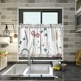 thumbnail image 7 of Coolnut Floral Kitchen Curtains 2 Panels, UV Protected Tier Curtains Half Window Curtains Kitchen Tiers for Guest Room Bathroom Sink Laundry Room Basement,24 x 27 Inch, 7 of 7