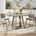 thumbnail image 5 of Round Dining Table for 4-6 People,47" Dining Room Table with Wooden Pedestal Base,Dinner Table/Kitchen Table  for Living Room, 5 of 10