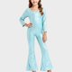 thumbnail image 4 of Pantalones acampanados de cuello redondo y mangas largas con lentejuelas elegantes de color sólido para niños, para fiestas, bailes, actuaciones escolares, ropa combinada para fiestas y festivales, pa, 4 of 5