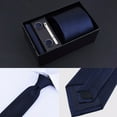 thumbnail image 3 of Elegant Choise Mens Tie Set Necktie Classic Handkerchief Cuff Links Brooch - fathers' day gift, 3 of 17