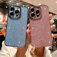 thumbnail image 6 of Compatible for iPhone 14 Pro Luxury Glitter Plating Clear Case, Cute Bling Sparkly Shiny Case for Women Girls Soft TPU Shockproof Camera Protective Back Cover Electroplated Case - Silver, 6 of 7