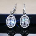 thumbnail image 2 of 925 Silver Drop Earring Gorgeous Cubic Zircon Women Engagement Jewelry A Pair, 2 of 7