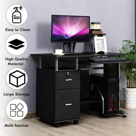 Computer Desk Pc Laptop Table Workstation Office Furniture W