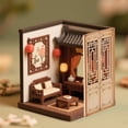 thumbnail image 4 of OULII 3pcs Light Brown Dollhouse Renovation Parts Wooden Miniature Parts Model Making, 4 of 6