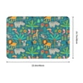 thumbnail image 3 of Daiia Jungle Animals Front Door Mat, Heavy Duty Durable Welcome Mat for Outdoor Indoor, Dirt Trapper Waterproof Super Absorbent Door Mat, 16" x 24", 3 of 9