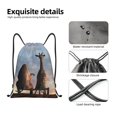 thumbnail image 4 of Fotbe Elephant Giraffe Bolsa Mochila con Cordón Estampada, Bolsa de Gimnasio Deportiva, Bolsa Cinch, Bolsa con Cordón para Hombres y Mujeres-Small, 4 of 6