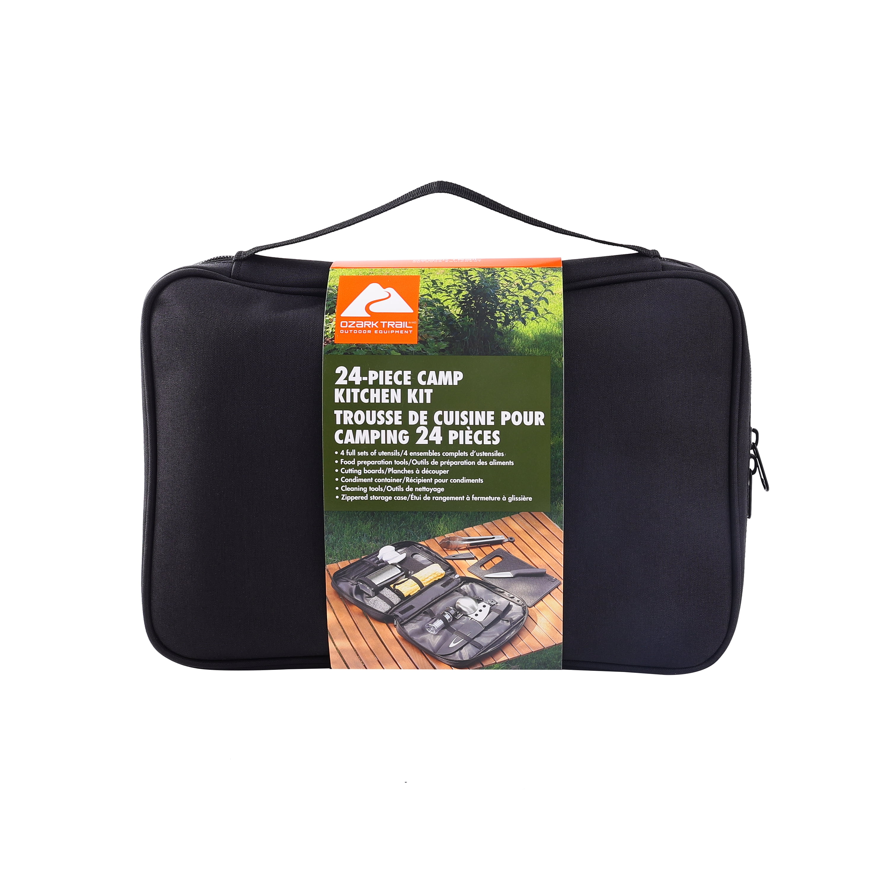 Ozark Trail Camping Kitchen Kit 24pcs Set, OZARK TRAIL PL 24 KITCHEN SET