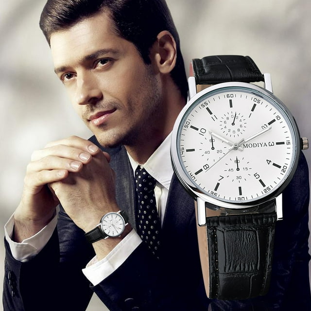 Montre pour Homme à Cadran Romain Classique avec Calendrier et Bracelet pour et Cadeau
