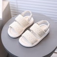 thumbnail image 2 of kpoplk Girls Sandals Open Toe Strappy Summer Shoes butterfly Casual Sandals(Beige,13), 2 of 4