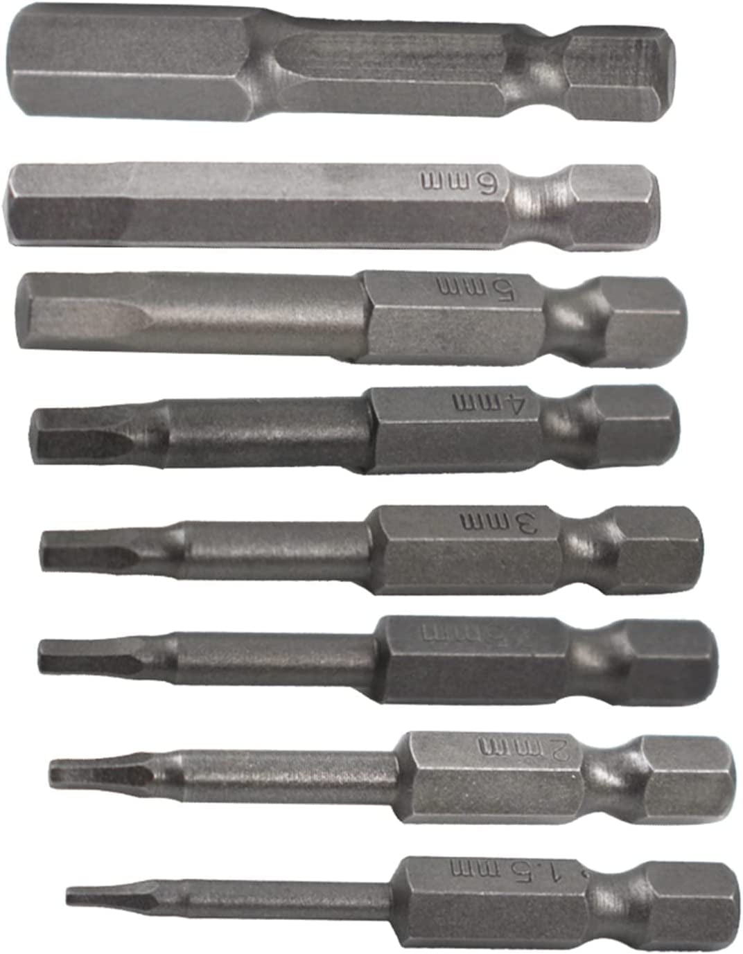 ALLCARB 8 PCS 2 Inch Hex Key Allen Bit Set Quick Change Connect Impact