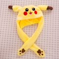 thumbnail image 4 of Cute Animal Plush Hat Rabbit Pikachu Ear Moving Cap Dancing Toy Scarf Ears and Paws Hat Cosplay, 4 of 4