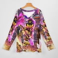 thumbnail image 3 of Ninjago Womens T Shirts V Neck Long Sleeve Tops Causal Loose Summer T-Shirts 2XL, 3 of 7