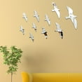 Bird Mirror Wall Stickers Living Room Bedroom Background Home