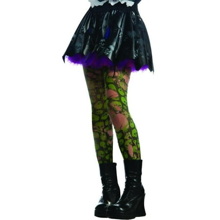 Zombie Ripped Green Skull Leggings Costume Accessory Child One Size