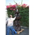 thumbnail image 2 of Nifao Tall Tiered Outdoor Fountain Statue, Bronze Garden Water Feature for Courtyard, Patio & Lawn, 51"L x 51"W x 138"H, 2 of 12