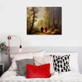 thumbnail image 4 of JEUXUS The Resurrected Christ Walks With Two Men On The Road To Emmaus Poster God Jesus Canvas Painting Wall Art Pictures Decor Frame-style1 20x16 inch, 4 of 4