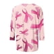 thumbnail image 2 of Camisetas Casuales de las Mujeres Impresas 3/4 Manga Blusa Cuello Redondo Estante de Imitación, Moda Casual Top para las Mujeres, 2 of 5