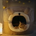thumbnail image 3 of Cama para gatos para gatos de interior, cueva para gatos con almohada acolchada lavable extraíble, cueva para gatos suave y acogedora, casa para gatos S Sunnimix Cama nido, 3 of 8