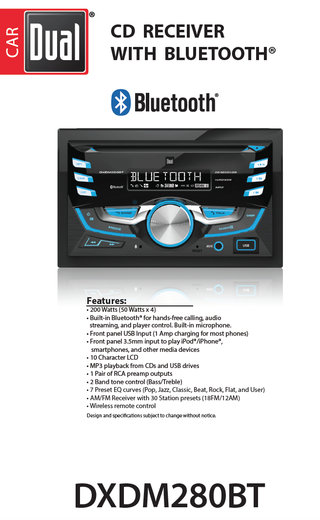 Dual Dxdm280bt Wiring Diagram