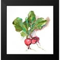 thumbnail image 2 of Atelier B Art Studio 12x12 Black Modern Framed Museum Art Print Titled - Watercolor Radish, 2 of 5