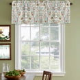 thumbnail image 4 of 2 Pack Valances for Windows, Boho Flower Window Valances for Living Room/Bedroom/Bathroom, Spring Watercolor Botanical Paisley Floral Leaf Light Filtering Kitchen Curtain Valance 42"W x18" L, 4 of 9