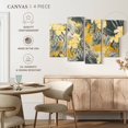 thumbnail image 4 of Elephant Stock Yellow Toned Hibiscus Wall Art - Horizontal Multi Panel Canvas - Living Room Wall Decor - Floral And Botanical Multi Panel - Gray And Yellow Decor - 36" x 22", 4 of 4