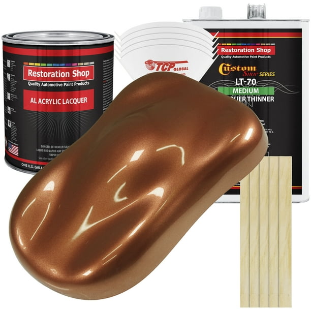 Restoration Shop Firemist Copper Acrylic Lacquer Auto Paint Complete Gallon Paint Kit with