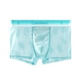 thumbnail image 2 of zeranth Men Summer Shorts Briefs Mid-rise Elastic Waist Thin Underwear Transparent Mesh Ice Silk Seamless Solid Color Quick Drying Shorts Panties, 2 of 7