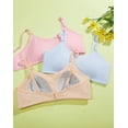 thumbnail image 4 of INNERSY Cotton Padded Training Bras for Girls, Adjustable Straps Teen Bras 3 Pack(XL,Bright), 4 of 5