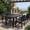 Black, 4 Chair 1 Table, variant on DEAUL 7-Piece Outdoor Dining Set, All-Weather HIPS Patio Table & 6 Chairs with Umbrella Hole, Outdoor Furniture for Garden Backyard Deck（Black）