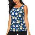 thumbnail image 1 of Fotbe Star Penguin Blusas Sin Mangas para Mujer – Estilo Casual, Corte Suelto, Slim-Fit, Cuello Redondo Deportivo, Tops de Verano para Gimnasio y Yoga-Small, 1 of 1