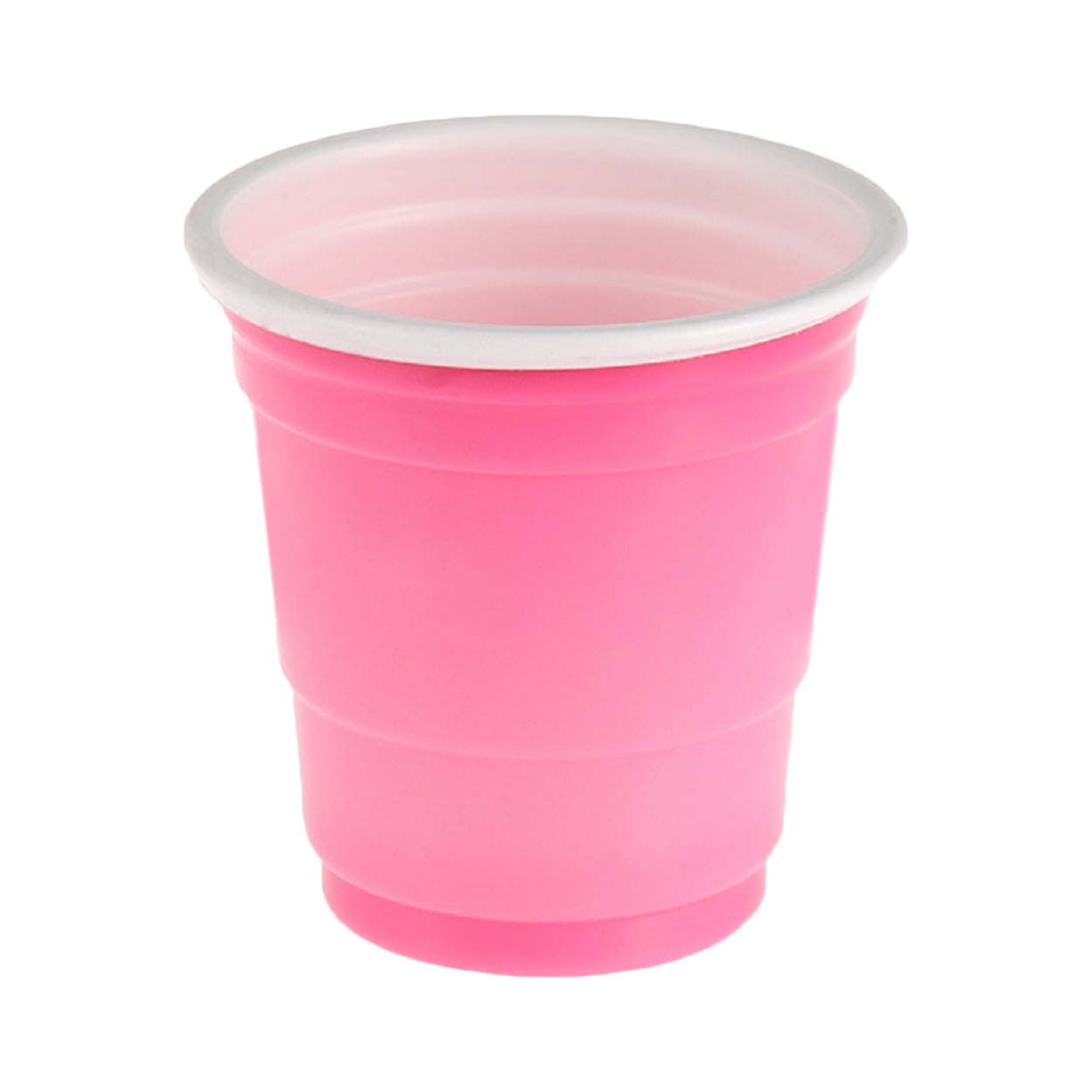 pink plastic cups