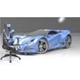 thumbnail image 1 of ViscoLogic Chaise de Bureau Réglable en Hauteur avec Repose-Pieds VIPER High-Back Gaming Racing (Noir et Bleu), 1 of 7