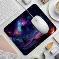 thumbnail image 2 of Galactic Space Square Desk Mat, 8.3x9.8 Inch, Non-Slip Rubber Bottom, Printed, Suitable for Office and Gaming - Gaming Mousepad and Mouse Pad, 2 of 6