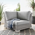 thumbnail image 2 of Modway Conway Outdoor Patio Wicker Rattan Corner Chair in Light Gray Gray, 2 of 9