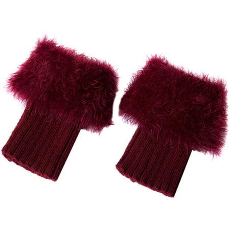 

Womens Short Boots Socks Fluffy Plush Knitted Boot Cuffs Leg Warmers Socks Womens Short Boots Socks Boot Cuffs Leg Warmers Fluffy Plush Knitted women boots high boots fashionable warm Wine Red
