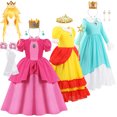 thumbnail image 2 of Disfraz de princesa de melocotón para niños, vestido de actuación de escenario de Margarita y galaxia, traje de fiesta de Halloween de cumpleaños elegante, vestidos de Cosplay, 2 of 5