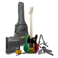 thumbnail image 1 of Paquete Guitarra Eléctrica Reggae 1981 Jethro Steelpro 074-SK Color GREEN YELLOW RED BINDING BLACK, 1 of 6