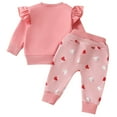 thumbnail image 4 of My First Valentine's Day Baby Girls Outfit Toddler Valentine's Day Girls Winter Long Sleeve Love Prints Tops Pants 2PCS Outfits Clothes Set Baby Boy Outfits Size 6-12 Months, 4 of 8