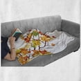 thumbnail image 6 of Fall Soft Flannel Fleece Throw Blanket, Autumn Image Canadian Maple Leaves Botanical Foliage Nature Warm to Cold Effects, Cozy Plush for Indoor and Outdoor Use, 50" x 70", Yellow Orange, by Ambesonne, 6 of 6