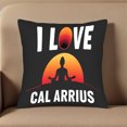 thumbnail image 5 of Set of 2 Decorative Throw Pillow Covers 18x18in - Black Background with Meditative Silhouette & Gradient Orange Design for Couch Bed Car, 5 of 8