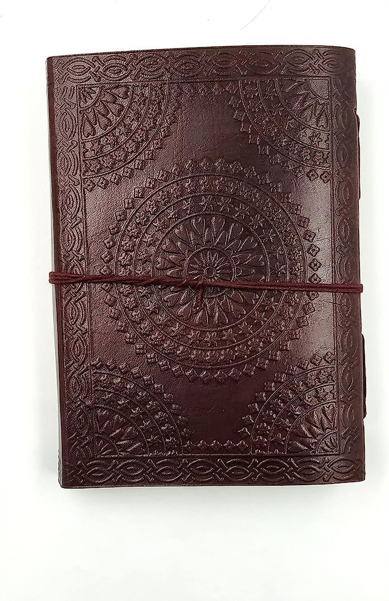 OVERDOSE Double Dragon Leather Journal - Handmade Journal For Students, Office Bound Leather Journal for men & women | Sketchbook | Notebook Diary - 5 x 7 inches | 12 x 17 cm | A6