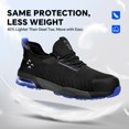 thumbnail image 6 of SPIEZ Composite Toe Shoes for Men, Slip-on ASTM F2412 Certified Safety Shoes Air Cushion Lightweight & Breathable Work Sneakers - Black/Blue Size 7.5, 6 of 10