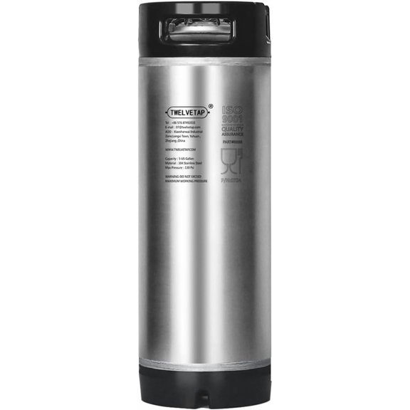 5Gal/19L Beer Keg 304 Stainless Steel Coke Syrup Milk Soda Barrel Rubber Handle Bucket Ball Lock Cornelius Style