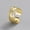 Gold, variant on Trendy Retro Geometric Ring - Adjustable Copper Ring for Women, European American Style, Platinum Gold Electroplated Finish
