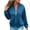 Blue, variant on Maplenight Bomber Jackets for Women Stand Collar Full Zip Up Jackets Regular Fit Casual Fall Winter Coat with Zipper Pockets