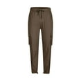 thumbnail image 3 of Men's Big & Tall Fleece Cargo Sweatpants Brown L, 3 of 5