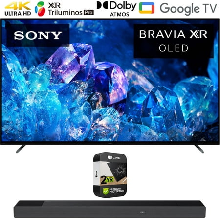 Sony XR65A80K Bravia XR A80K 65" 4K HDR OLED Smart TV (2022 Model) Bundle with Sony 7.1.2ch 500W Dolby Atmos Soundbar and Premium 2 Year Extended Warranty